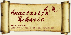 Anastasija Mikarić vizit kartica